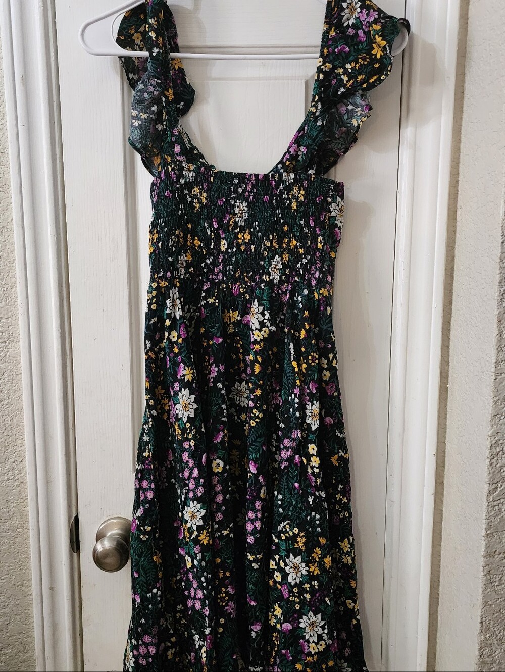 Floral Ruffle-Shoulder Dress - Picture 2 of 3